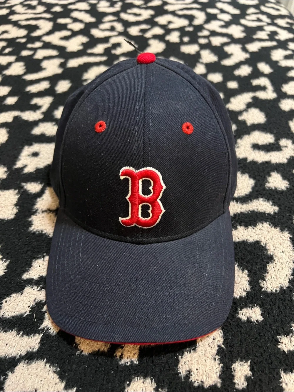 Kids Navy Baseball Cap with Red 'B' Logo